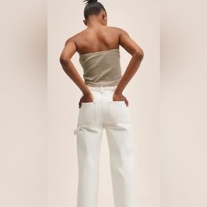 MANGO NWT Ribbed cotton-blend tube top
Medium